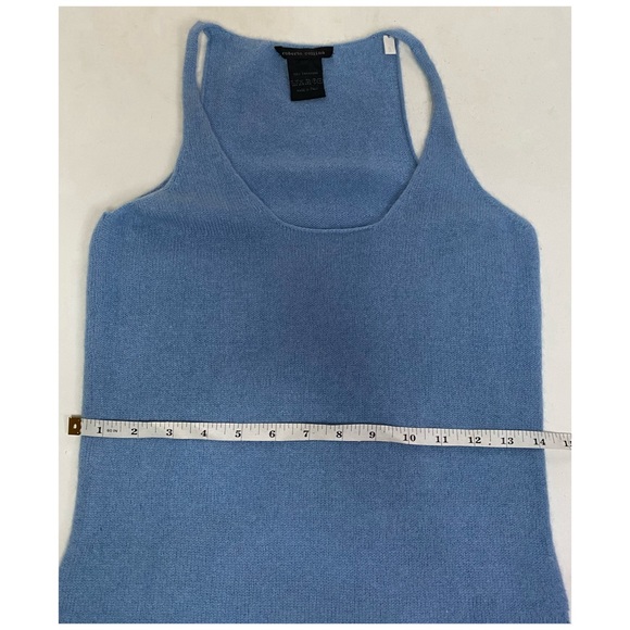 ROBERTO COLLINA 100% Cashmere Tank Top Sky Blue Size Small Made In Italy - Picture 7 of 9